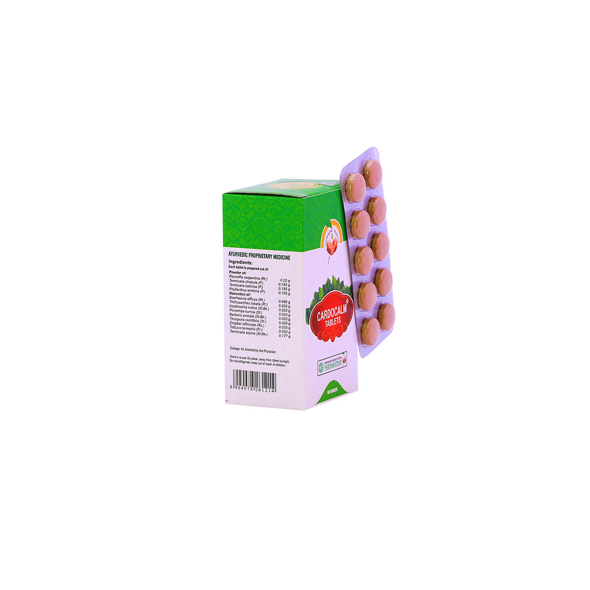 Cardocalm Tablet (Vaidyaratnam) 10Tab