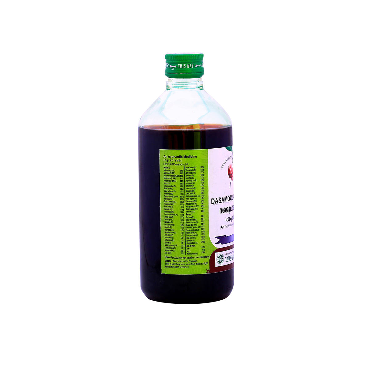 DASAMOOLARISHTAM 450ML (VAIDYARATNAM OUSHADASALA)