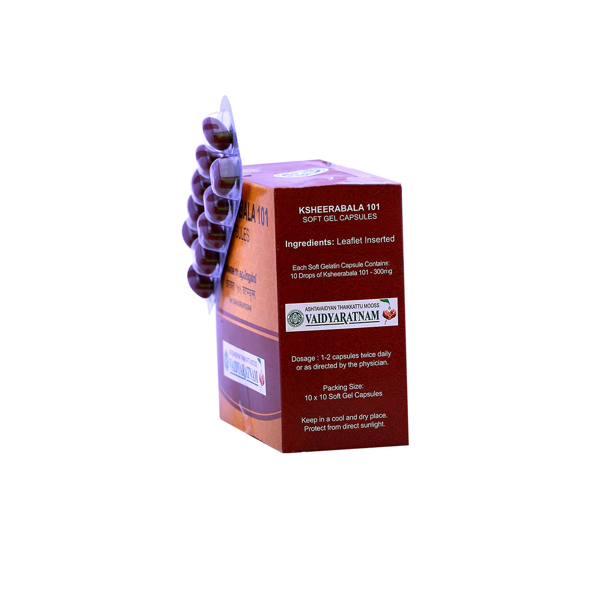 Ksheerabala 101 Soft Gel Capsule (Vaidyaratnam) 10Tab