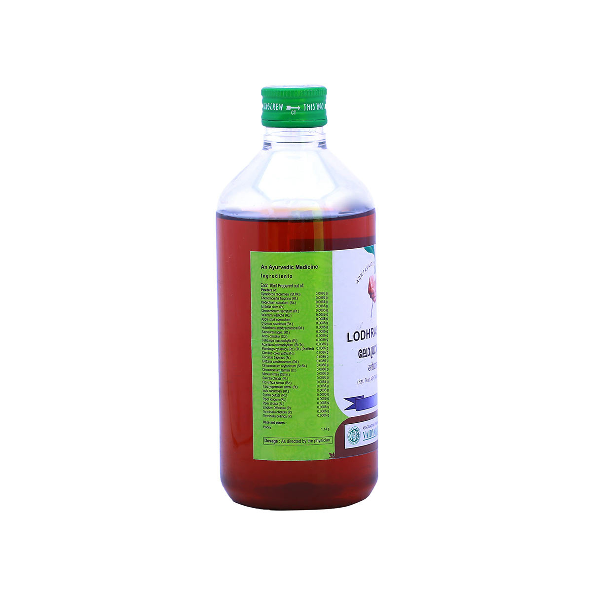 LODHRASAVAM 450ML (VAIDYARATNAM OUSHADASALA)