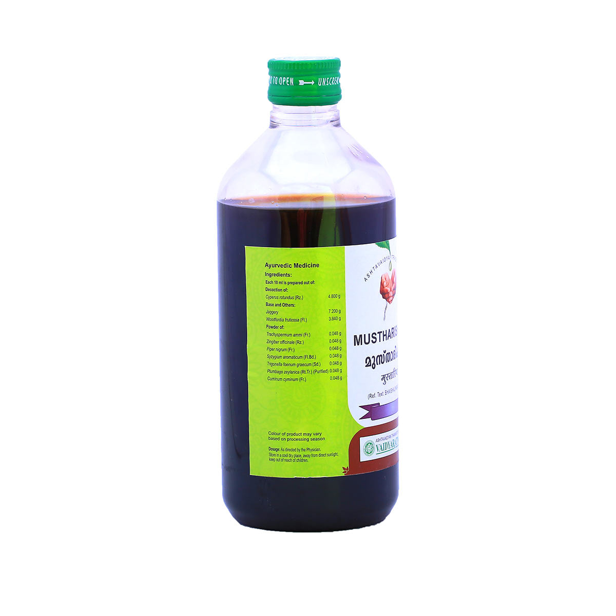MUSTHARISHTAM 450ML (VAIDYARATNAM OUSHADASALA)