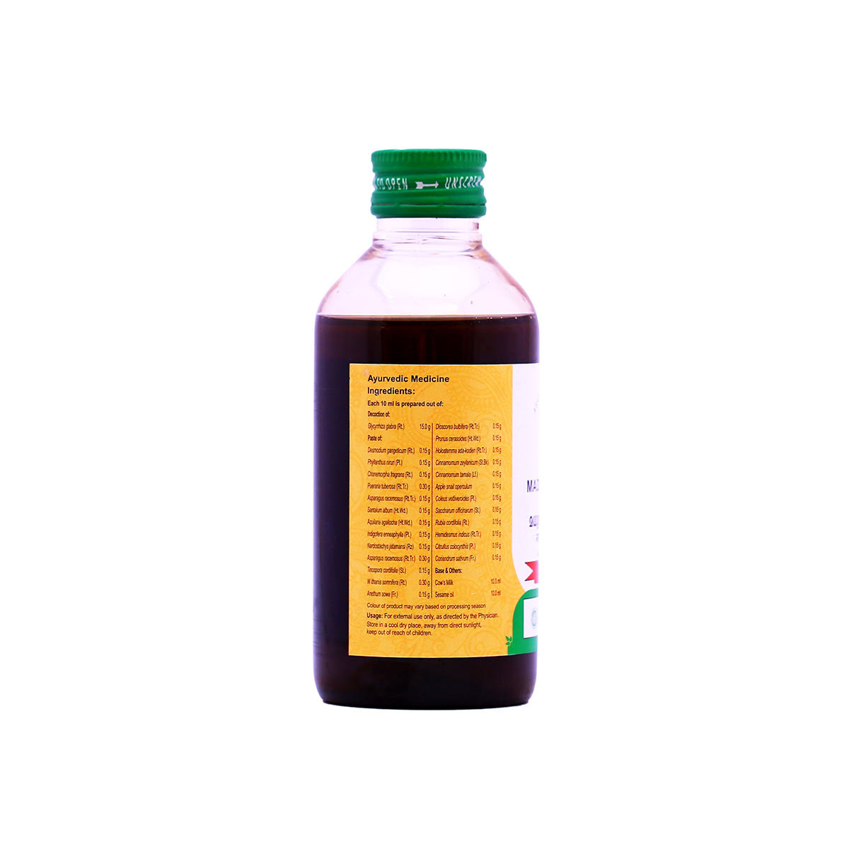 Madhuyashtyadi Thailam (Vaidyaratnam) 200ml