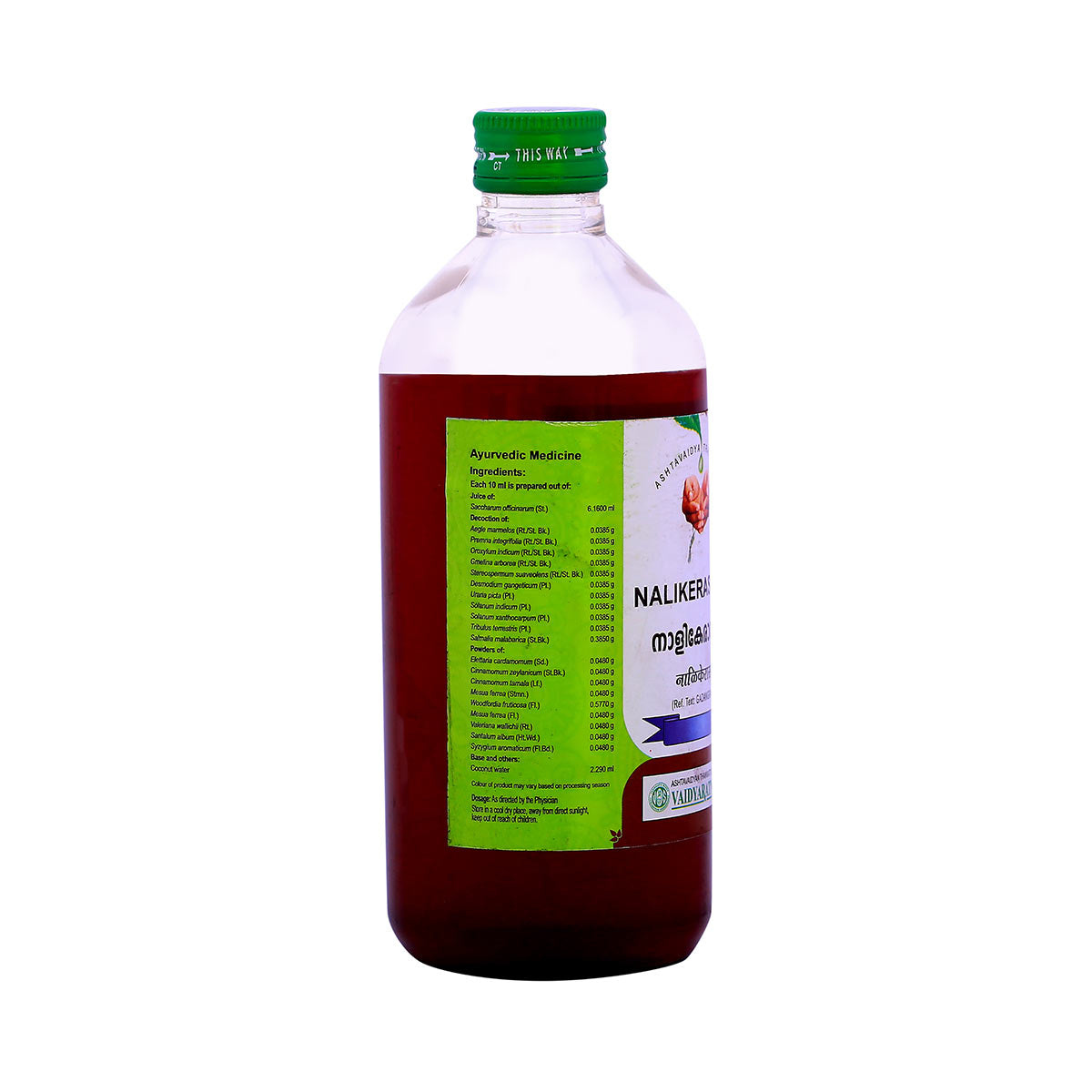 NALIKERASAVAM 450ML (VAIDYARATNAM OUSHADASALA)