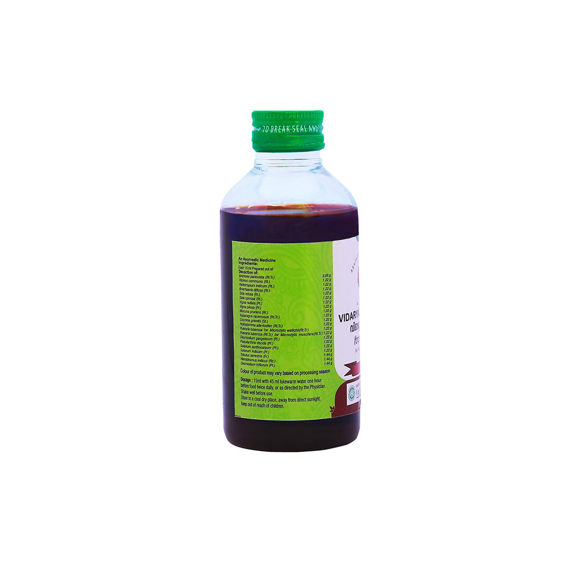 Vidaryadi Kashayam (Vaidyaratnam) 200ml